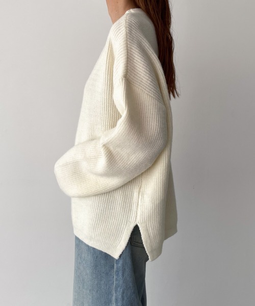 CANAL JEAN（キャナルジーン）の「El mar　あぜクルーネックニット（ニット/セーター・レディース・グレー/アイボリー/ブラウン/ブラック・ONE SIZE）」の18枚目の写真