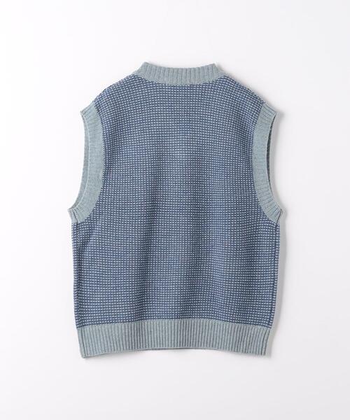 green label relaxing（グリーンレーベルリラクシング）の「タック ミジンボーダー ベスト（ベスト・メンズ・ライトブルー/ブラック・S/XL/L/M）」の8枚目の写真