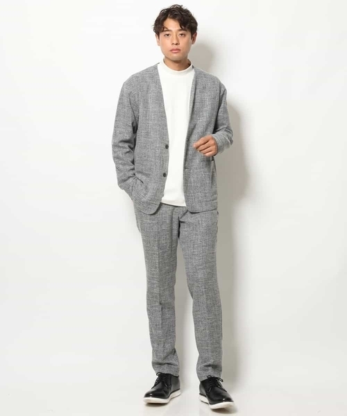 a.v.v（アーヴェヴェ）の「【ジャケイン】ポンチモックネックカットソー（Tシャツ/カットソー・メンズ・ホワイト/グレー/ブラック・50/44/48/46）」の9枚目の写真