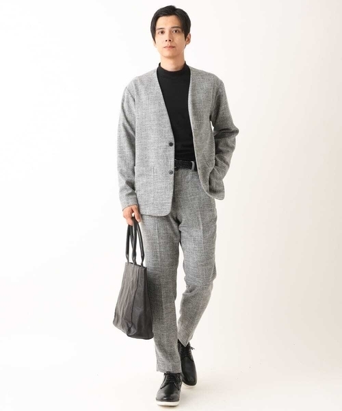 a.v.v（アーヴェヴェ）の「【ジャケイン】ポンチモックネックカットソー（Tシャツ/カットソー・メンズ・ホワイト/グレー/ブラック・50/44/48/46）」の19枚目の写真