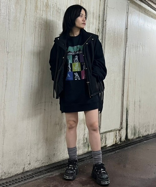 Candy Stripper(キャンディストリッパー)の「CARROT PLAYGROUND SWEAT ワンピース(スウェット・レディース・ピンク/ブラック/オフホワイト/ブルー・2)」の14枚目の写真