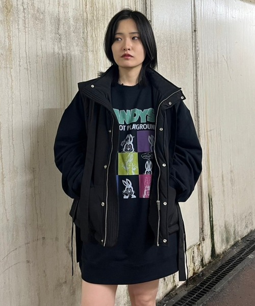 Candy Stripper(キャンディストリッパー)の「CARROT PLAYGROUND SWEAT ワンピース(スウェット・レディース・ピンク/ブラック/オフホワイト/ブルー・2)」の15枚目の写真