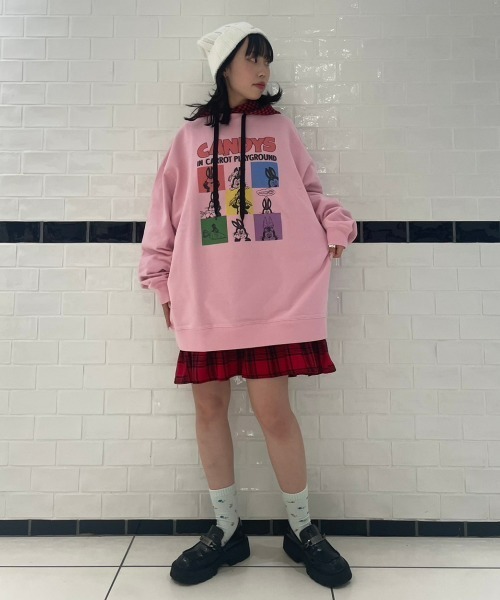Candy Stripper(キャンディストリッパー)の「CARROT PLAYGROUND SWEAT ワンピース(スウェット・レディース・ピンク/ブラック/オフホワイト/ブルー・2)」の17枚目の写真