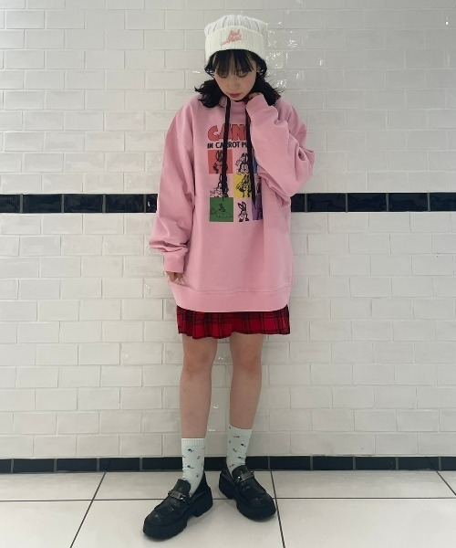 Candy Stripper(キャンディストリッパー)の「CARROT PLAYGROUND SWEAT ワンピース(スウェット・レディース・ピンク/ブラック/オフホワイト/ブルー・2)」の18枚目の写真