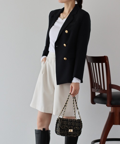 BLUEEAST(ブルーイースト)の「2WAYツイードチェーンショルダーバッグ(ショルダーバッグ・レディース・ホワイト/ブラック・FREE)」の8枚目の写真