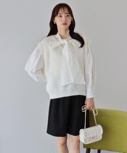 BLUEEAST(ブルーイースト)の「2WAYツイードチェーンショルダーバッグ(ショルダーバッグ・レディース・ホワイト/ブラック・FREE)」の11枚目の写真