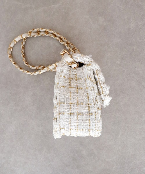 BLUEEAST(ブルーイースト)の「2WAYツイードチェーンショルダーバッグ(ショルダーバッグ・レディース・ホワイト/ブラック・FREE)」の18枚目の写真