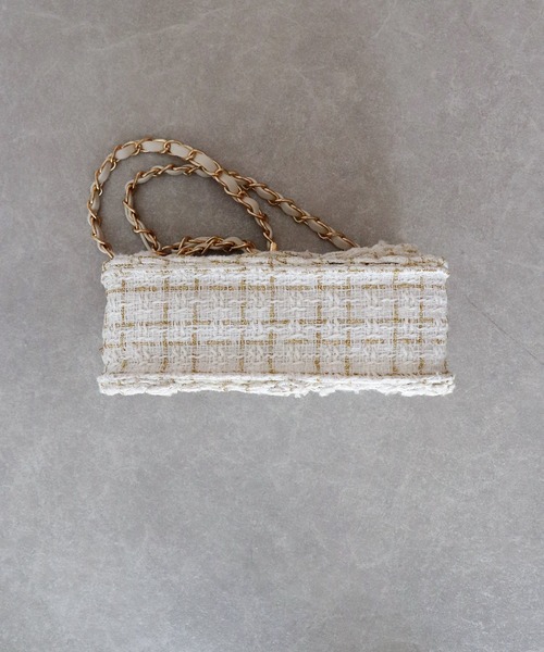 BLUEEAST(ブルーイースト)の「2WAYツイードチェーンショルダーバッグ(ショルダーバッグ・レディース・ホワイト/ブラック・FREE)」の19枚目の写真