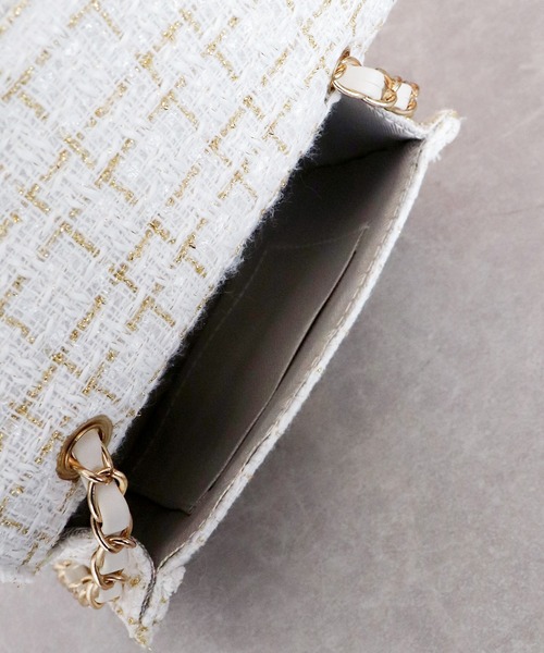 BLUEEAST(ブルーイースト)の「2WAYツイードチェーンショルダーバッグ(ショルダーバッグ・レディース・ホワイト/ブラック・FREE)」の21枚目の写真