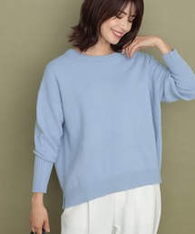 カシミヤ混クルーニット