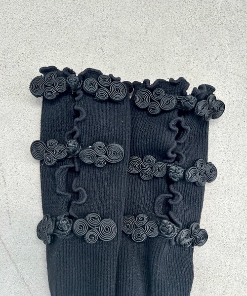 SANSeLF(サンセルフ)の「フロントリボンソックス【SANSeLF】sana23a006(ソックス/靴下・レディース・ホワイト/ブラック・FREE)」の6枚目の写真