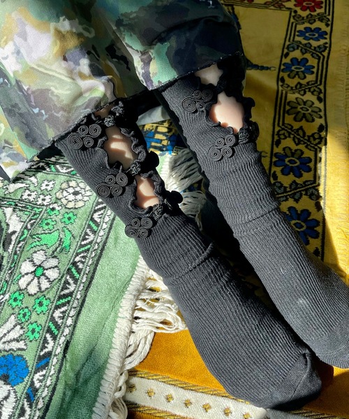 SANSeLF(サンセルフ)の「フロントリボンソックス【SANSeLF】sana23a006(ソックス/靴下・レディース・ホワイト/ブラック・FREE)」の10枚目の写真