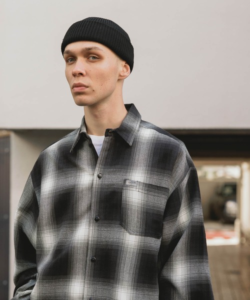 Cal Top（キャルトップ）の「CALTOP/キャルトップ L/S SHIRT PLAID 長袖シャツ オンブレチェックシャツ シャドーチェック 2026年春夏（シャツ/ブラウス・メンズ・ブラック/チャコール/ブラウン/ロイヤルブルー・L/M/XL/S）」の7枚目の写真