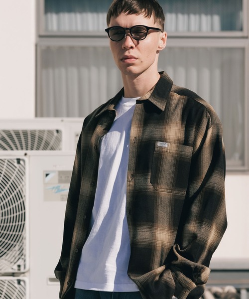 Cal Top（キャルトップ）の「CALTOP/キャルトップ L/S SHIRT PLAID 長袖シャツ オンブレチェックシャツ シャドーチェック 2026年春夏（シャツ/ブラウス・メンズ・ブラック/チャコール/ブラウン/ロイヤルブルー・L/M/XL/S）」の8枚目の写真