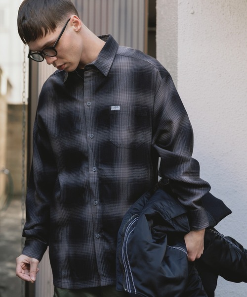 セール】CALTOP/キャルトップ L/S SHIRT PLAID 長袖シャツ オンブレ