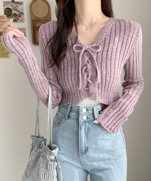 アルチビオ♡レア！ａロゴセーター新品 セール】レースアップニット（ニット/セーター）｜Sibra（シブラ