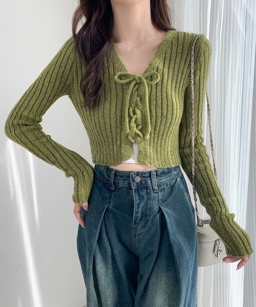 セール】レースアップニット（ニット/セーター）｜Sibra（シブラ）の