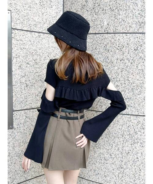 EATME（イートミー）の「スタッズボアバケットハット（ハット・レディース・ブラック・FREE）」の4枚目の写真