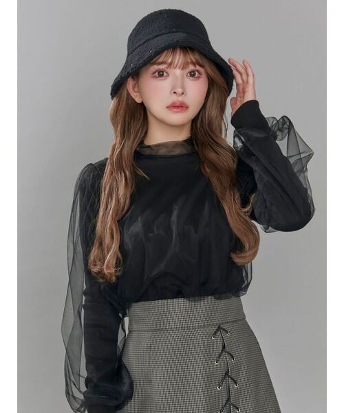 EATME（イートミー）の「スタッズボアバケットハット（ハット・レディース・ブラック・FREE）」の7枚目の写真