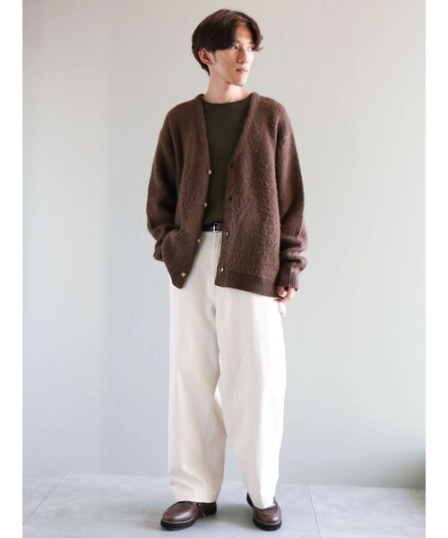 CRAFT STANDARD BOUTIQUE(クラフトスタンダードブティック)の「ワイドリブクルーネックニットプルオーバー(ニット/セーター・メンズ・カーキ/ブラック/ライトグレー/アイボリー・L/XL/M)」の12枚目の写真