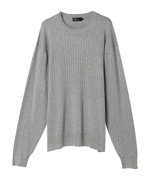 CRAFT STANDARD BOUTIQUE(クラフトスタンダードブティック)の「ワイドリブクルーネックニットプルオーバー(ニット/セーター・メンズ・カーキ/ブラック/ライトグレー/アイボリー・L/XL/M)」の13枚目の写真