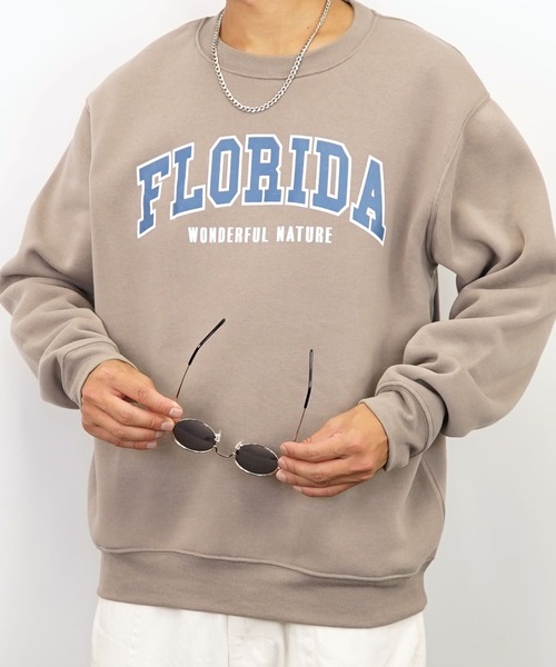 Burner(バーナー)の「【GROOVY STORE】プリントスウェットクルー裏起毛(スウェット・メンズ・ホワイト/バーガンディー/ブラック/ネイビー/グレー系その他2/ブラック系その他2/ブルー/ライトベージュ/ブルー系その他2/グレイッシュベージュ/杢グレー/ライトブラック・L/LL/M)」の9枚目の写真