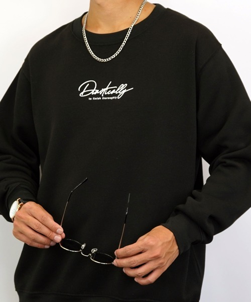 Burner(バーナー)の「【GROOVY STORE】プリントスウェットクルー裏起毛(スウェット・メンズ・ホワイト/バーガンディー/ブラック/ネイビー/グレー系その他2/ブラック系その他2/ブルー/ライトベージュ/ブルー系その他2/グレイッシュベージュ/杢グレー/ライトブラック・L/LL/M)」の3枚目の写真