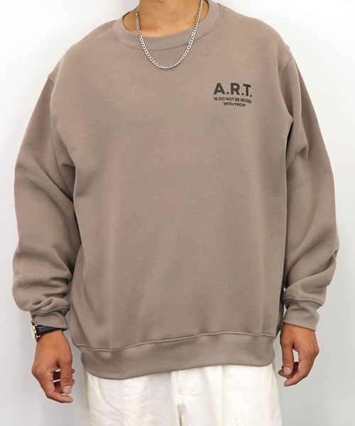 Burner(バーナー)の「【GROOVY STORE】プリントスウェットクルー裏起毛(スウェット・メンズ・ホワイト/バーガンディー/ブラック/ネイビー/グレー系その他2/ブラック系その他2/ブルー/ライトベージュ/ブルー系その他2/グレイッシュベージュ/杢グレー/ライトブラック・L/LL/M)」の21枚目の写真