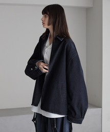 cussil（クシル）の「【cussil/クシル】【11.5oz】ルーズシルエットジップアップデニムブルゾン（デニムジャケット）」