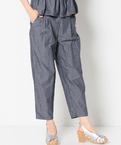Another Edition(アナザーエディション)の「コットンリネンシャンブレーパンツ/AEFC C/Lシャンブレー PT◆(その他パンツ・レディース・コバルトブルー/ネイビー・フリー)」の2枚目の写真