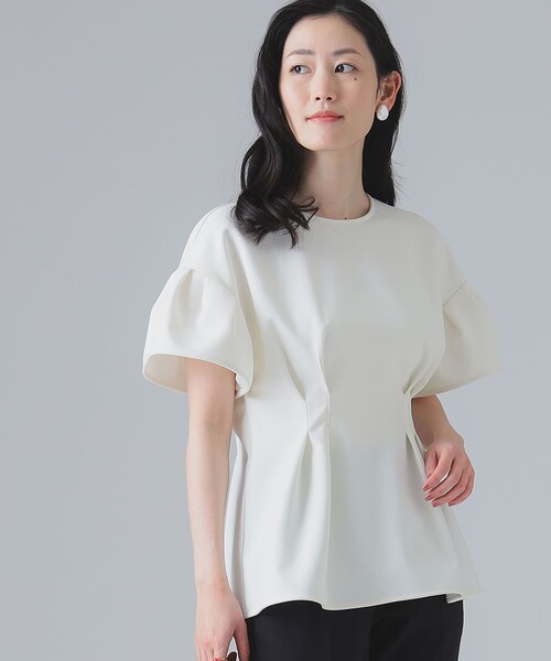 Room no.8（ルームエイト）の「ROOM NO.8 BLACK / タッキング ブラウス