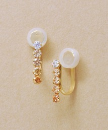 TAKE-UP | [ フワットイヤリングス]K10　グラデーションバー　イヤリング　(YG)(イヤリング)