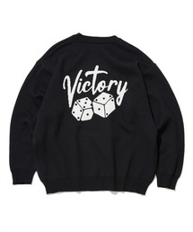 バックロゴ&モチーフ クルーネックニット