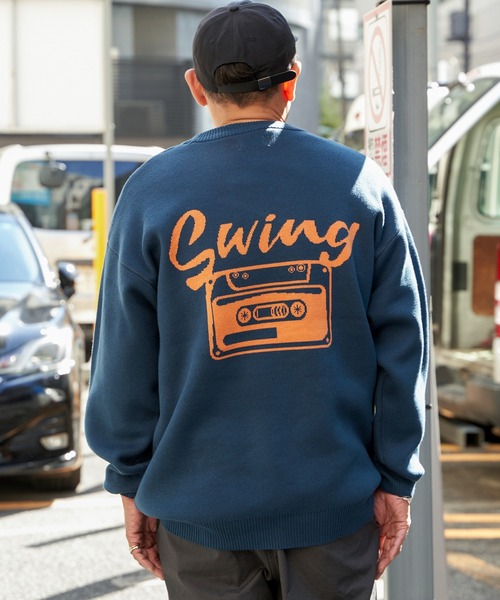 NO NEED(ノーニード)の「バックロゴ&モチーフ クルーネックニット(ニット/セーター・メンズ・グレー/その他3/オフホワイト/その他4/ネイビー/その他2・M/L/LL)」の15枚目の写真