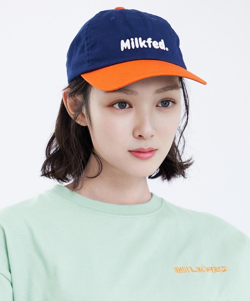 MILKFED.（ミルクフェド）の「TWILL LOGO CAP（キャップ・レディース・レッド/ライトブルー/オレンジ/ネイビー・ONE SIZE）」の11枚目の写真