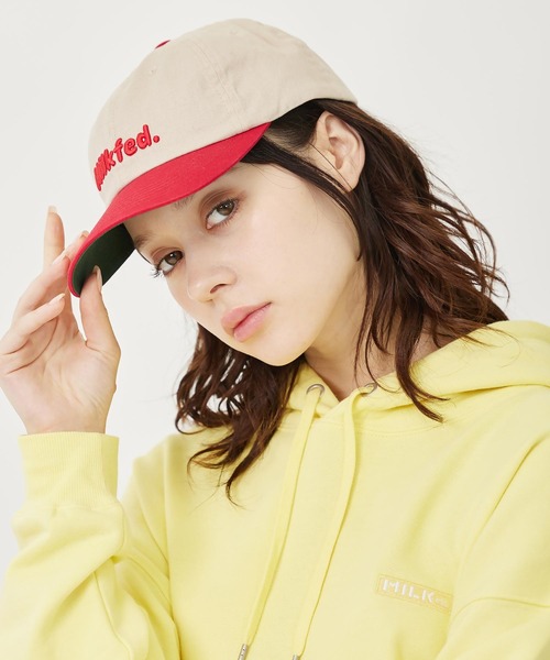 MILKFED.（ミルクフェド）の「TWILL LOGO CAP（キャップ・レディース・レッド/ライトブルー/オレンジ/ネイビー・ONE SIZE）」の8枚目の写真