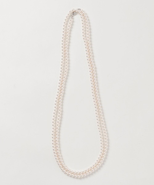 Three Four Time（ｽﾘｰﾌｫｰﾀｲﾑ）の「細パールロングネックレス【結婚式/パーティ/フォーマル/デイリー】（ネックレス・レディース・アイボリー・FREE）」の3枚目の写真