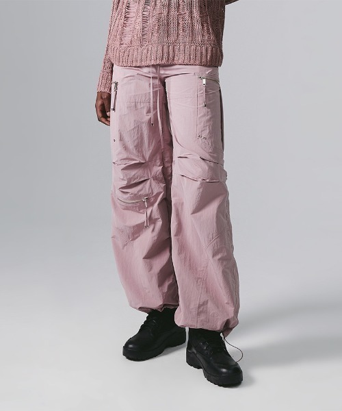 ◆NACHE◆ PUCKERING JOGGER PANTS UNISEX ROSE PINK 23SPBOT06R NACHE/ナチェ PUCKERING JOGGER PANTS ジョガーパンツ（カーゴ