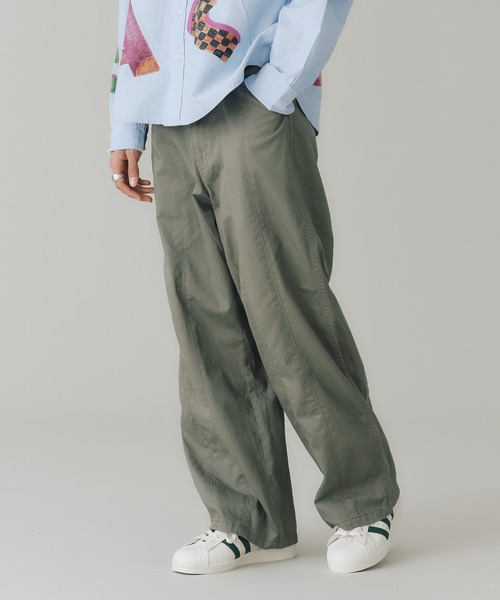 Qoo　新品　XLARGE エクストララージ　ワイドチノパンツ エクストララージ（XLARGE）（メンズ）PANELED ワイド