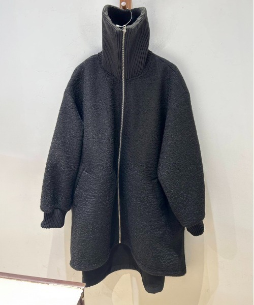 SpRay（スプレイ）の「ブークレミリタリーロングブルゾン（ミリタリージャケット・レディース・チャコールグレー/アイボリー/ブラック・FREE）」の9枚目の写真