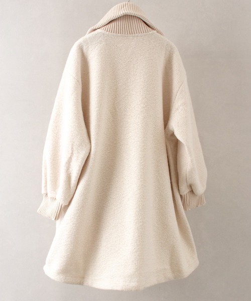 SpRay（スプレイ）の「ブークレミリタリーロングブルゾン（ミリタリージャケット・レディース・チャコールグレー/アイボリー/ブラック・FREE）」の16枚目の写真