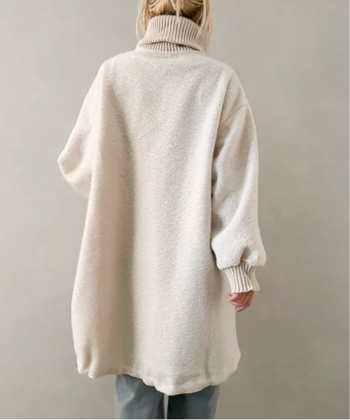 SpRay（スプレイ）の「ブークレミリタリーロングブルゾン（ミリタリージャケット・レディース・チャコールグレー/アイボリー/ブラック・FREE）」の8枚目の写真