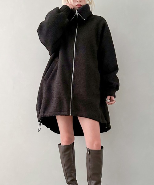 SpRay（スプレイ）の「ブークレミリタリーロングブルゾン（ミリタリージャケット・レディース・チャコールグレー/アイボリー/ブラック・FREE）」の20枚目の写真