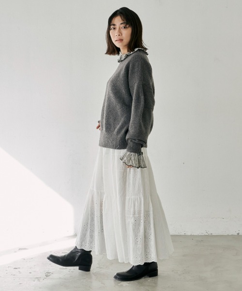 Libra Cue（リブラ キュー）の「コットンレーススカート