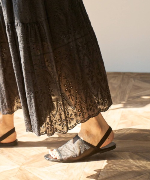 Libra Cue（リブラ キュー）の「コットンレーススカート（スカート・レディース・ブラック/ホワイト・FREE）」の12枚目の写真