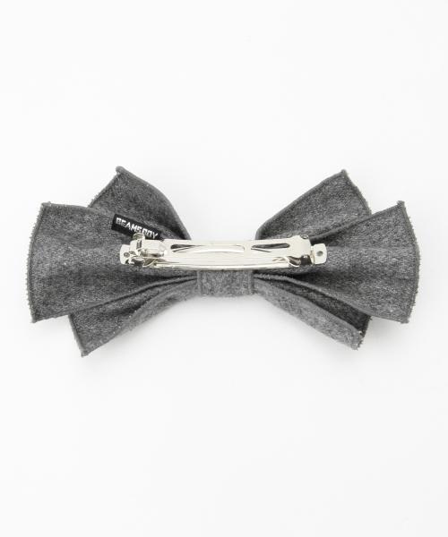 BEAMS BOY(ビームスボーイ)の「BEAMS BOY / フェルト リボン バレッタ(バレッタ/ヘアクリップ・レディース・グレー/ネイビー・ONE SIZE)」の5枚目の写真