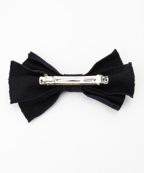 BEAMS BOY(ビームスボーイ)の「BEAMS BOY / フェルト リボン バレッタ(バレッタ/ヘアクリップ・レディース・グレー/ネイビー・ONE SIZE)」の9枚目の写真