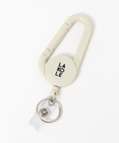 LAKOLE（ラコレ）の「リール付きカラビナキーホルダー / 991459（その他雑貨・レディース・グレー/カーキ/アイボリー/チャコール/ブラック・FREE）」の6枚目の写真