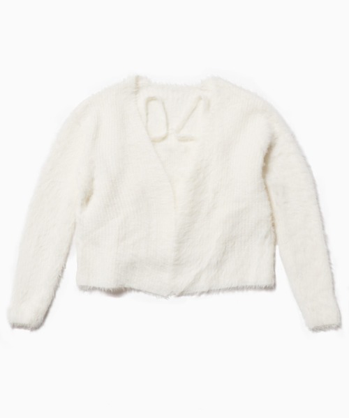 Chick(チック)の「▲SHAGGY CARDIGAN 2PSET / 2点セット シャギーカーディガン アンサンブル(カーディガン/ボレロ・レディース・アイボリー/ブラック/ピンク/サックスブルー・FREE)」の11枚目の写真