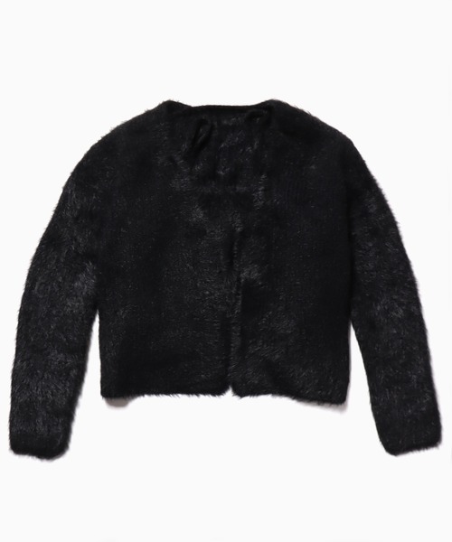 Chick(チック)の「▲SHAGGY CARDIGAN 2PSET / 2点セット シャギーカーディガン アンサンブル(カーディガン/ボレロ・レディース・アイボリー/ブラック/ピンク/サックスブルー・FREE)」の14枚目の写真